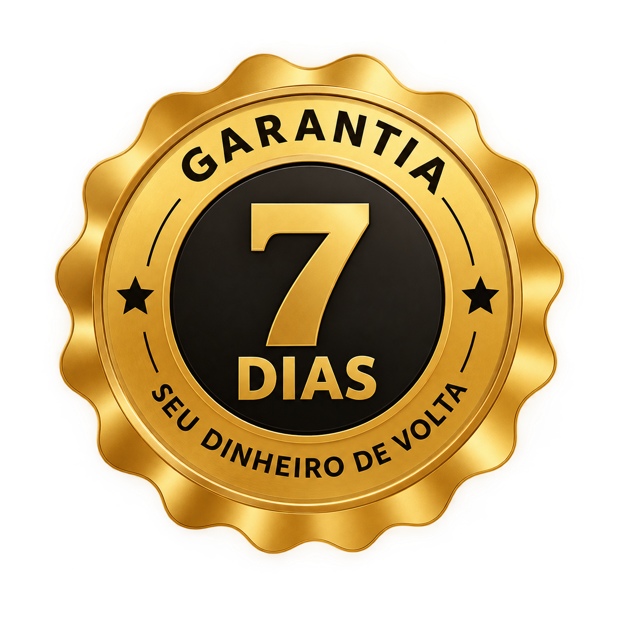 Selo de garantia 7 dias - seu dinheiro de volta